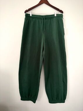 Urban Rebel Forest Green Jogger Sweatpants w/Pockets Comfy Streetwear 30” Inseam